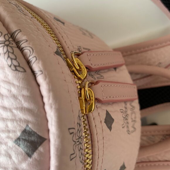 MCM Medium Stark Side Stud Backpack, Pink, - Picture 8 of 9